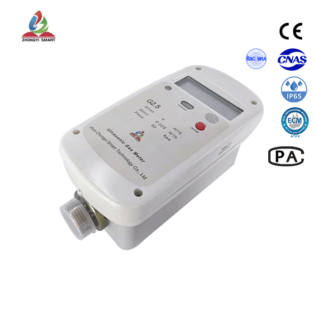 Horizontal ultrasonic gas meter