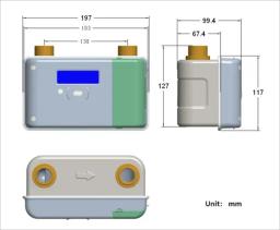 Compteur de Gaz Ultrasonique Intégré au Mur (Intelligent)